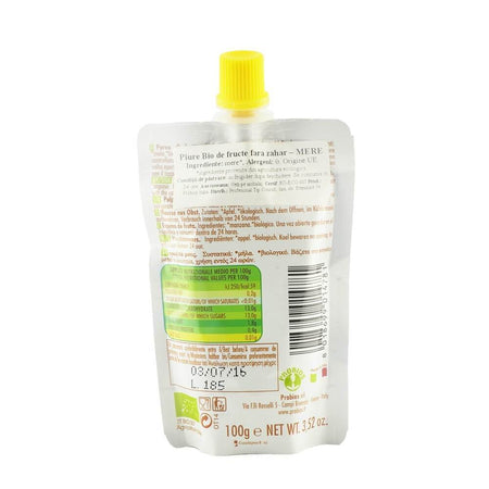 Piure de fructe fara zahar - mere, bio, 100g