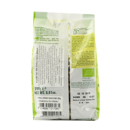 Fusilli din hrisca, fara gluten, bio, 250g