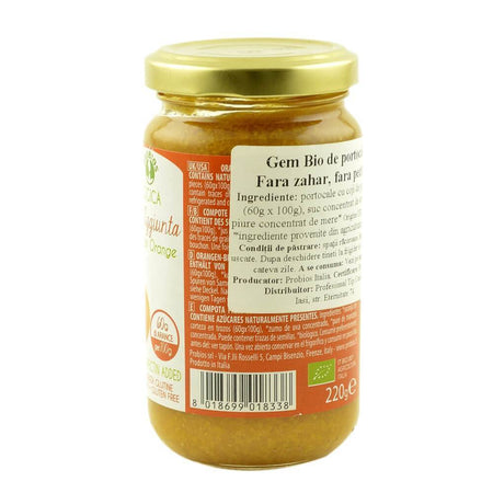 Gem de portocale fara zahar, fara pectina, fara gluten, bio, 220g
