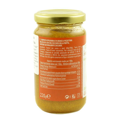 Gem de portocale fara zahar, fara pectina, fara gluten, bio, 220g