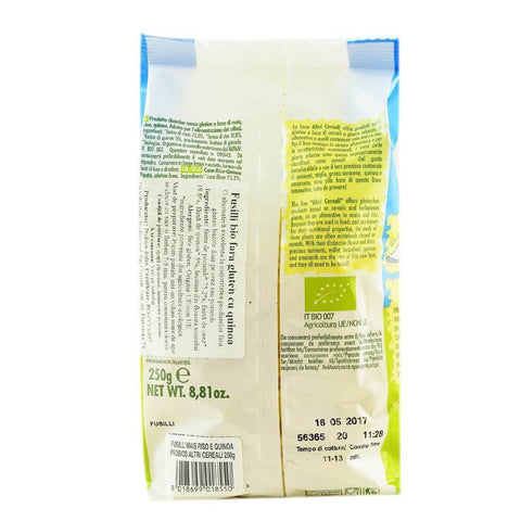Fusilli quinoa-porumb-orez fara gluten, bio, 250g