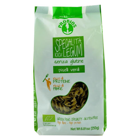 Fusilli fara gluten din mazare verde, Probios, bio, 250 g