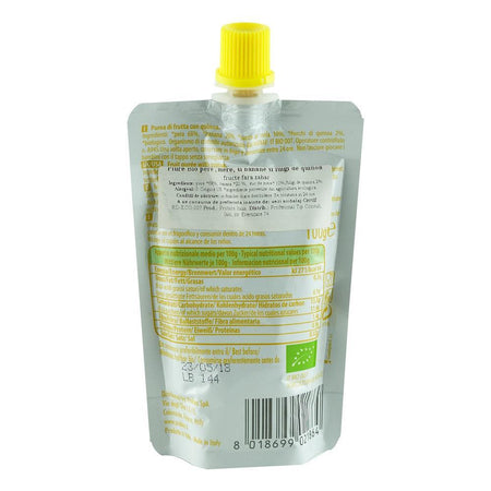 Piure de fructe fara zahar, din Pere, Mere, Banane si Quinoa, Probios, bio, 100 g