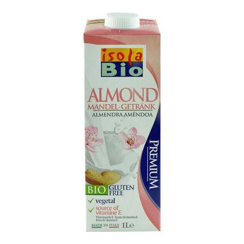 Lapte de Migdale fara gluten, fara zahar, Isola Bio, bio, 1000 ml
