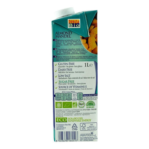 Bautura din migdale, neindulcita, bio, 1000ml