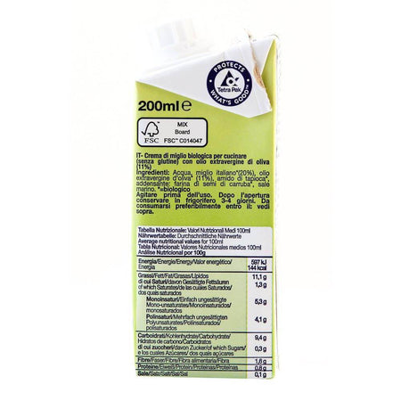 Crema din Mei 200ml (Smantana Vegetala fara gluten , fara zahar, fara Lactoza) - Republica BIO