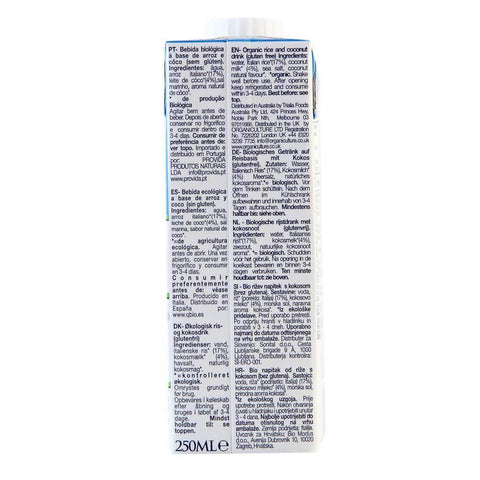 Bautura din Orez si Cocos 250ml (fara gluten , fara zahar) - Republica BIO