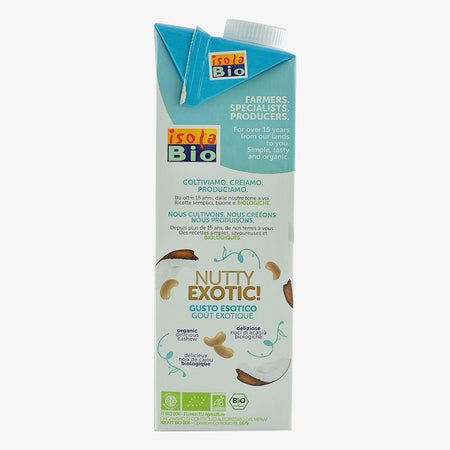 Bautura vegetala din nuci caju si cocos, Isola Bio, fara gluten, bio, 1 l
