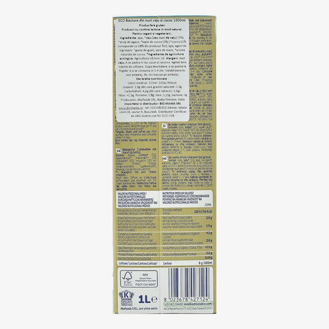Bautura vegetala din nuci caju si cocos, Isola Bio, fara gluten, bio, 1 l