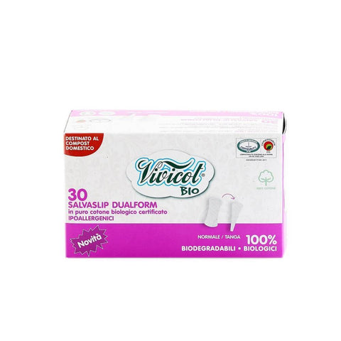 Absorbante protej-slip dual form (normal si tanga) Vivicot din bumbac organic, bio, 30 buc - Republica BIO