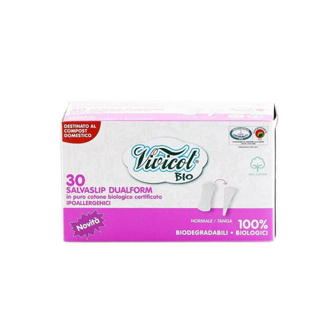 Absorbante protej-slip dual form (normal si tanga) Vivicot din bumbac organic, bio, 30 buc - Republica BIO