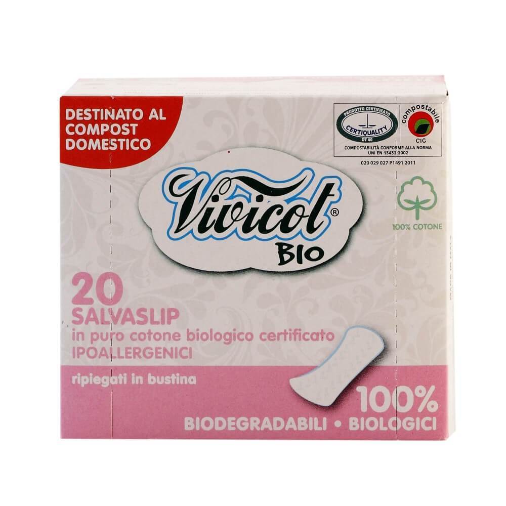 Absorbante individuale protej slip ultrasubtiri Vivicot din bumbac organic, bio, 20 buc - Republica BIO