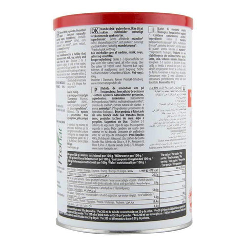 Pudra instant pentru bautura din migdale fara zahar, fara gluten Ecomil Nature, bio, 400 g
