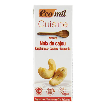 Crema vegetala pentru gatit (smantana vegetala) pe baza de caju, fara zahar, fara gluten Ecomil, bio, 200 ml