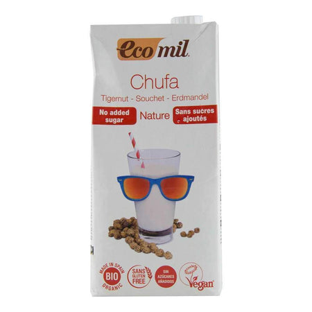 Bautura vegetala din migdale de pamant Chufa fara zahar, fara gluten Ecomil Nature, bio, 1000 ml