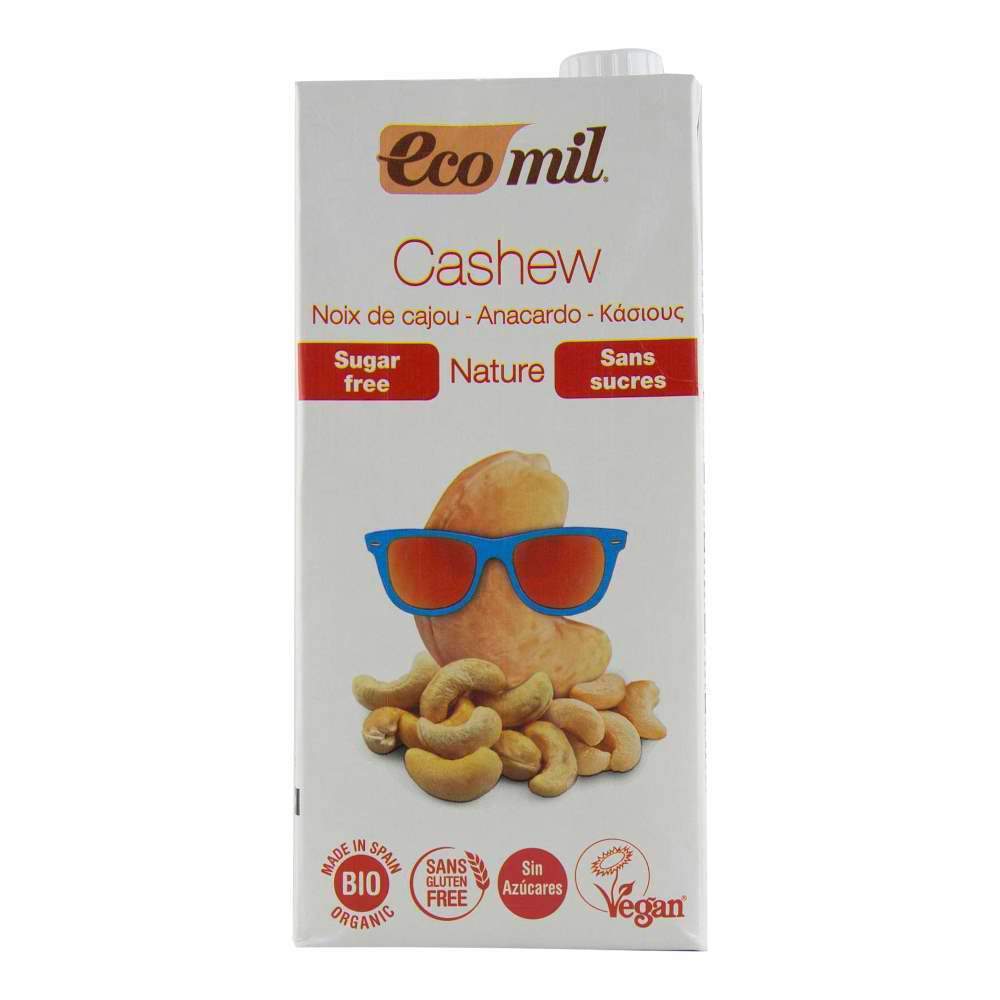 Bautura vegetala din caju fara zahar, fara gluten Ecomil Nature, bio, 1000 ml