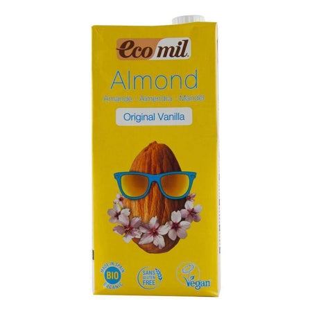 Bautura vegetala din migdale cu aroma de vanilie fara gluten Ecomil Original, bio, 1000 ml