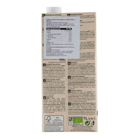 Bautura vegetala din migdale cu aroma de vanilie fara gluten Ecomil Original, bio, 1000 ml