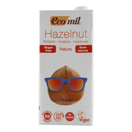 Bautura vegetala din alune fara zahar, fara gluten Ecomil Nature, bio, 1000 ml