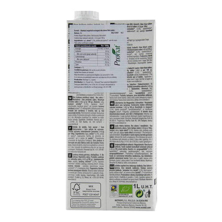 Bautura vegetala din alune fara zahar, fara gluten Ecomil Nature, bio, 1000 ml