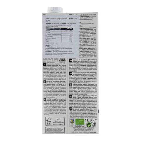 Bautura vegetala din cocos cu migdale fara zahar, fara gluten Ecomil Nature, bio, 1000 ml