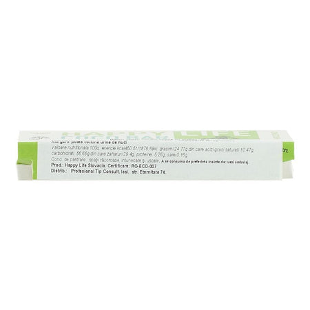Baton vegan din cocos cu stafide Happy Life, bio, 40 g