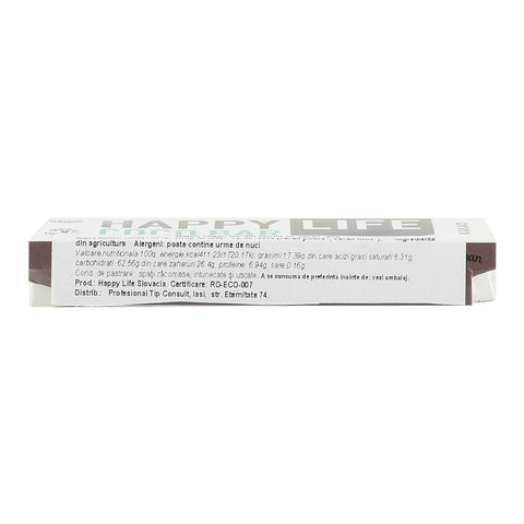 Baton vegan din cocos cu cacao Happy Life, bio, 40 g