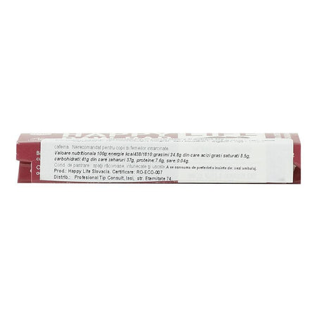 Baton raw cu nuci braziliene si guarana Happy Life, bio, 42 g