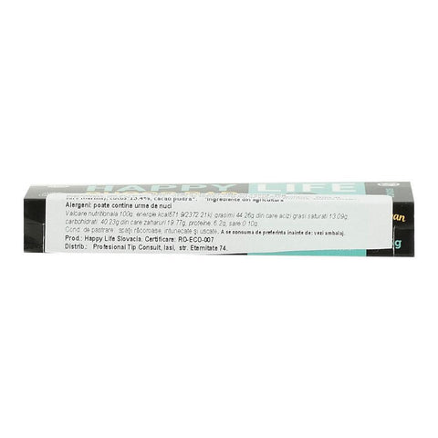 Baton vegan din ciocolata cu cocos Happy Life, bio, 35 g