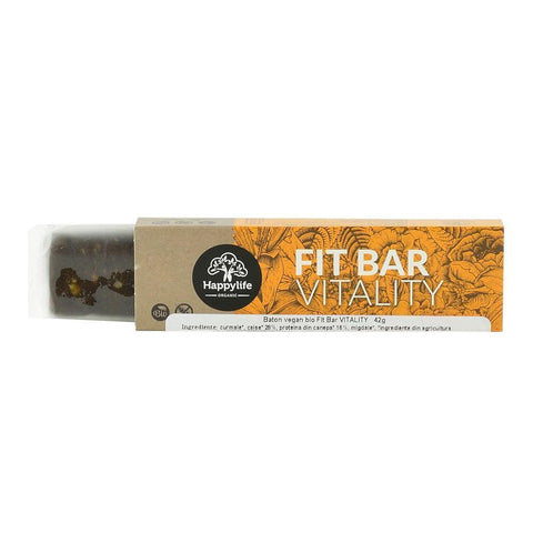 Baton proteic Fit Bar VITALITY Happy Life, bio, 42 g