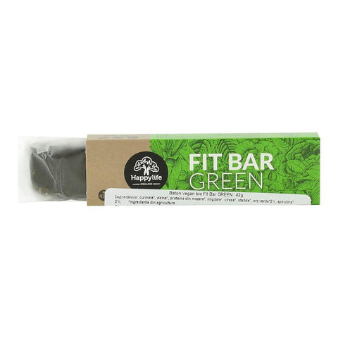 Baton vegan Fit Bar GREEN Happy Life, bio, 42 g