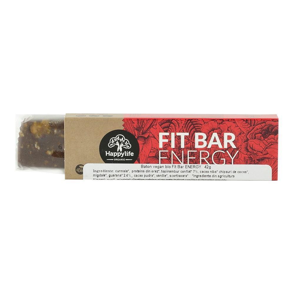 Baton vegan Fit Bar ENERGY Happy Life, bio, 42 g