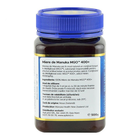 Miere de Manuka MGO 400+ Noua Zeelanda Manuka Health, 500 g, naturala