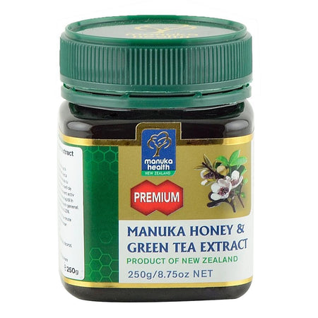 Miere de Manuka PREMIUM cu ceai verde Noua Zeelanda Manuka Health, 250 g, naturala