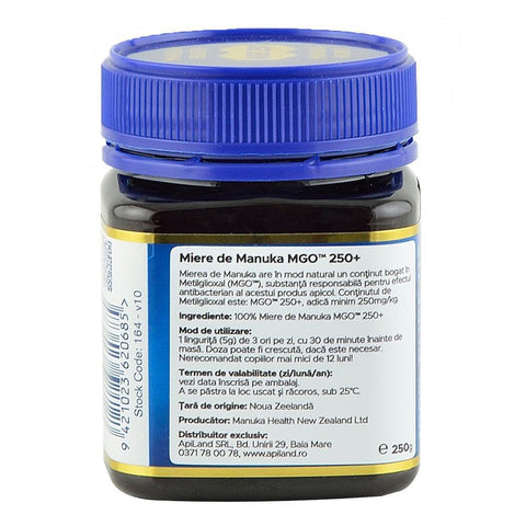 Miere de Manuka MGO 250+ Noua Zeelanda Manuka Health, 250 g, naturala