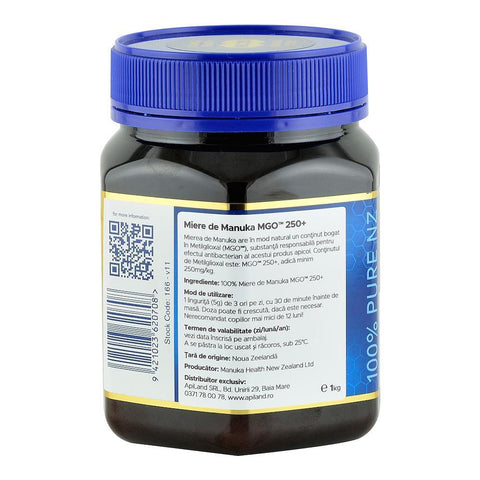 Miere de Manuka MGO 250+ Noua Zeelanda Manuka Health, 1 Kg, naturala