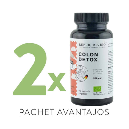 COLON DETOX BIO Complet, pachet promotional, cura completa pentru 2 luni, BIO, RAW, VEGAN
