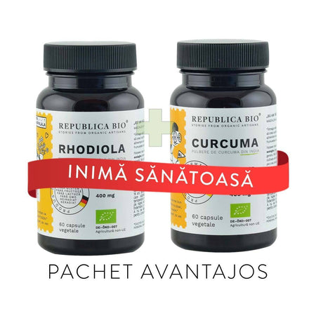 INIMA Sanatoasa, pachet promotional (Rhodiola + Curcuma), BIO, RAW, VEGAN