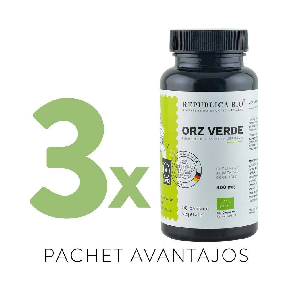 ORZ VERDE BIO Complet, pachet promotional, cura completa pentru 3 luni, BIO, RAW, VEGAN