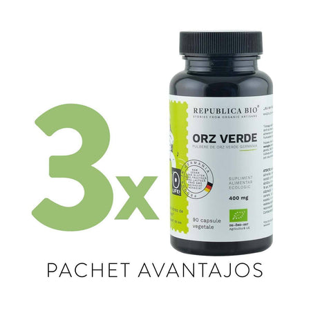 ORZ VERDE BIO Complet, pachet promotional, cura completa pentru 3 luni, BIO, RAW, VEGAN