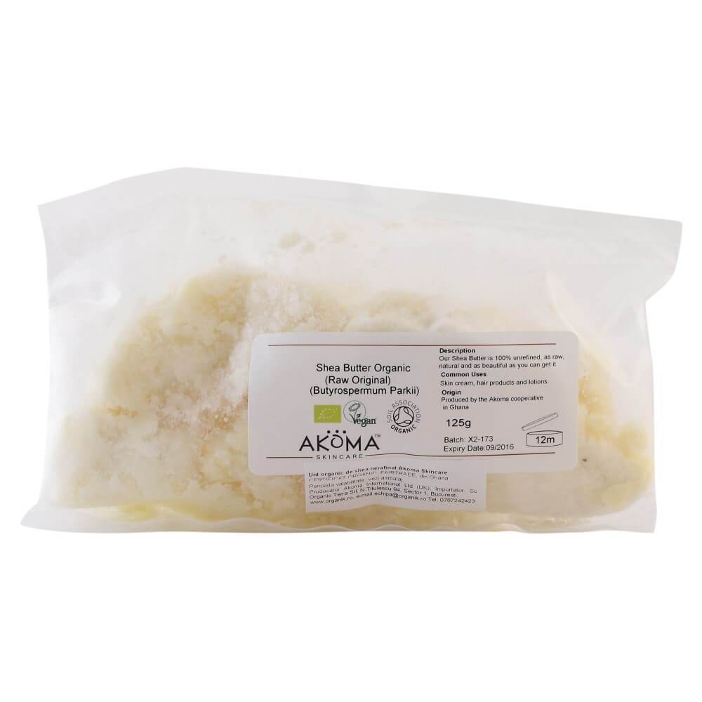 Unt de shea nerafinat Akoma Skincare, refill, bio, 125 g