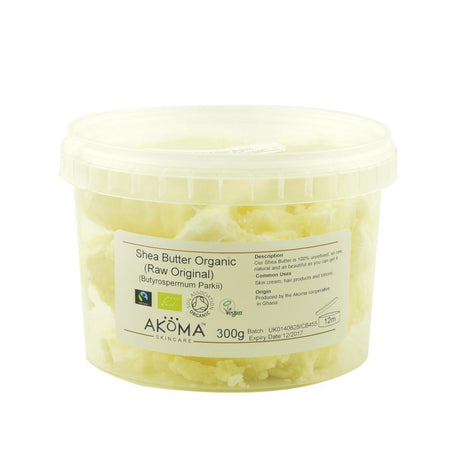 Unt de shea nerafinat Akoma Skincare, refill, bio, 300 g