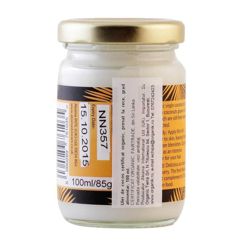 Ulei de cocos Akoma Skincare, extravirgin, presat la rece, bio, 100 ml